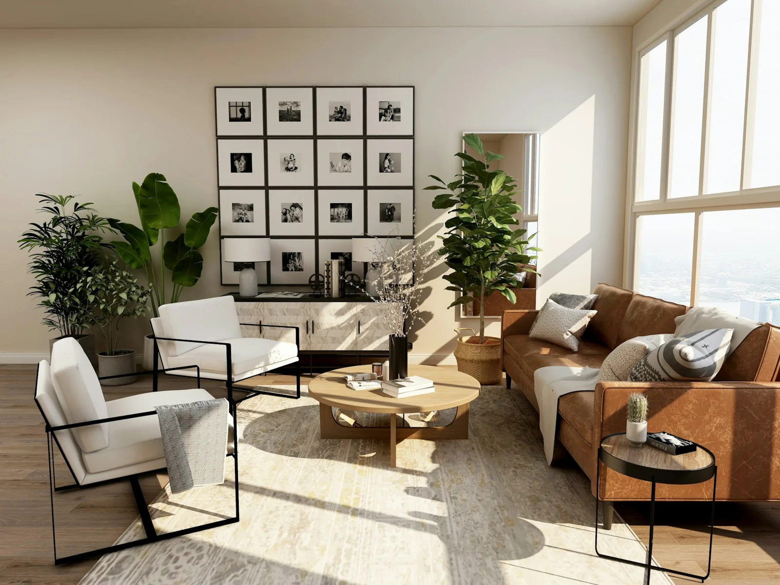 Intérieur lumineux ouvert sur la nature, photographie d’inspiration
